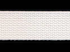 <font color="red">IN STOCK</font><br>1+1/4" Cotton Webbing-White<br>(Industry Standard)