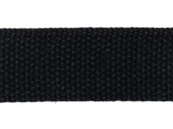 <font color="red">IN STOCK</font><br>1+1/4" Cotton Webbing-Black<br>(Industry Standard)