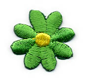 7/8" Daisy Applique-Lime/Yellow Combo