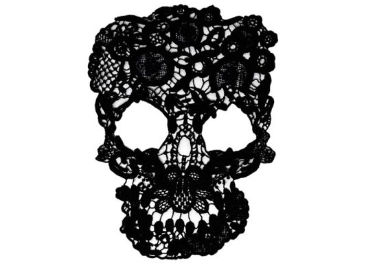 <font color="red">IN STOCK</font><br>10" x 14" Cotton Skull Applique-Black