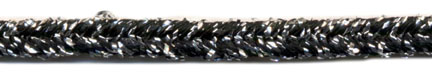 <font color="red">IN STOCK<br>MADE IN USA</font><br>1/8" Metallic Frizette Soutache-Black/Silver