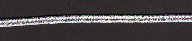 <font color="red">IN STOCK<br>MADE IN USA</font><br>1/8" Metallic Holographic Soutache-Silver