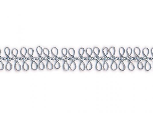 <font color="red">IN STOCK</font><br>3/8" Metallic Double Picot Braid-Silver