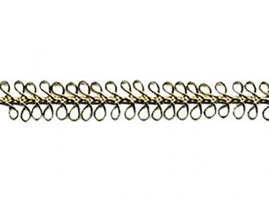<font color="red">IN STOCK</font><br>3/8" Metallic Double Picot Braid-Gold