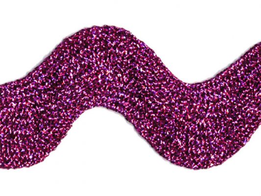 <font color="red">IN STOCK</font><br>1+5/8" Metallic Ric Rac-Hot Pink