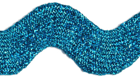 <font color="red">IN STOCK</font><br>1+5/8" Metallic Ric Rac-Turquoise