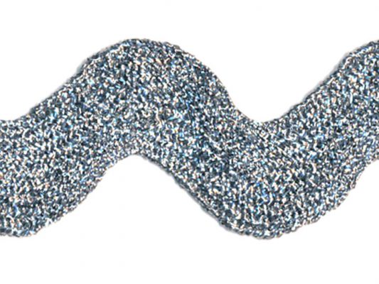 <font color="red">IN STOCK</font><br>1+5/8" Metallic Ric Rac-Silver
