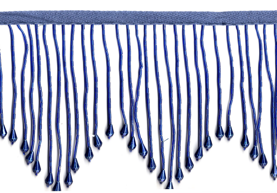 <font color="red">IN STOCK</font><br>6" Plastic Beaded Fringe-Royal