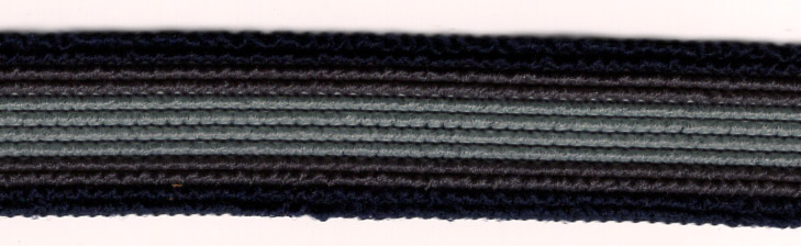 <font color="red">IN STOCK<br>MADE IN USA</font><br>7/8" Poly Knit Stripe-Black/Grey