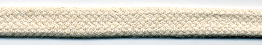 <font color="red">IN STOCK</font><br>3/8" Cotton Flat Braided Drawcord-Natural