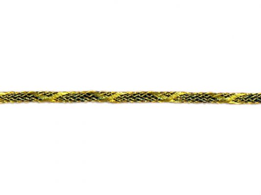 <font color="red">IN STOCK</font><br>3mm Metallic X Shield Holiday Cord-Black/Gold