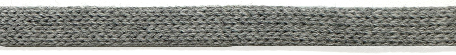 <font color="red">IN STOCK<br>MADE IN USA</font><br>5/16" Flat Cotton Knit Cord-Dk Heather Grey