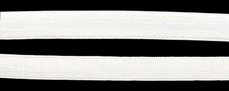 <font color="red">IN STOCK<br>INDUSTRY STANDARD</font><br>3/8" Nylon Silicone Strip Elastic-White