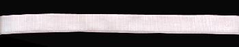 <font color="red">IN STOCK</font><br>1/2" Stretch Grosgrain-White