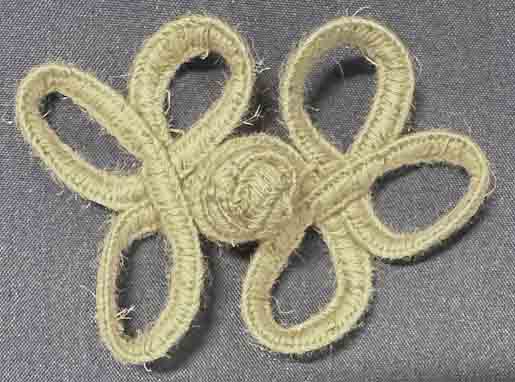 <font color="red">IN STOCK</font><br>1+7/8" x 2" Linen Loop Frog Closure-Linen