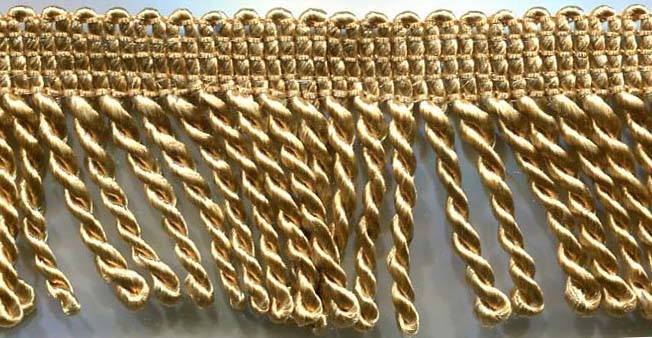 <font color="red">IN STOCK</font><br>2" Rayon Bullion Fringe-Old Gold