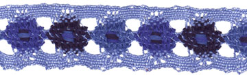 <font color="red">IN STOCK</font><br>1+1/4" Cotton Cluny Splash Galloon-Blue Multi