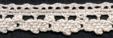 <font color="red">IN STOCK</font><br>9/16" Cotton Cluny Edge Crochet-Natural