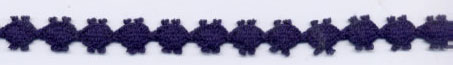 <font color="red">IN STOCK</font><br>7/16" Cotton Cluny Oval Dot-Navy
