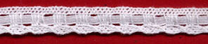 <font color="red">IN STOCK</font><br>1/2" Cotton Cluny Galloon Insert-White Lace/Ribbon