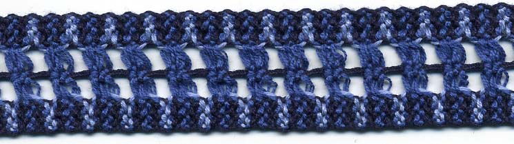 <font color="red">IN STOCK</font><br>1+1/4" Cotton Cluny Galloon Interval-Blue Multi