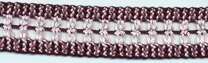 <font color="red">IN STOCK</font><br>1+1/4" Cotton Cluny Galloon Interval-Pink Multi