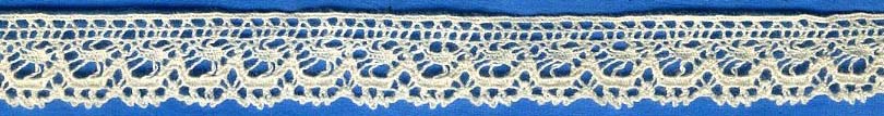 <font color="red">IN STOCK</font><br>1/2" Icarin Cotton Cluny Edge Lace-White