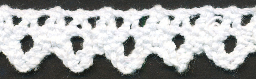 <font color="red">IN STOCK</font><br>5/8" Cotton Cluny Edge-White