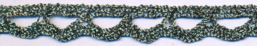 <font color="red">IN STOCK</font><br>3/8" Lame Cluny Edge-Black/Antique Silver