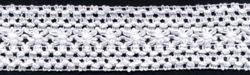 <font color="red">IN STOCK</font><br>1+9/16" Cotton Crochet Galloon Lace-White