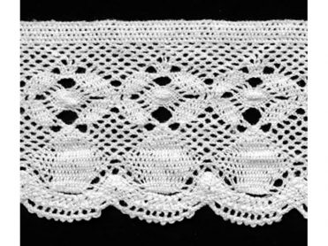 <font color="red">IN STOCK</font><br>2" Cotton Cluny Knit Lace-White
