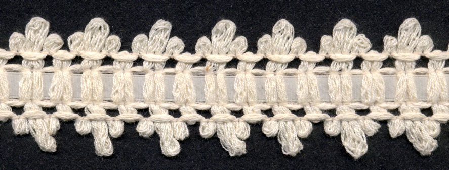<font color="red">IN STOCK</font><br>1+1/2" Cotton Crochet Galloon Lace-Natural Lace/Ribbon