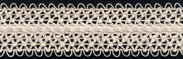 <font color="red">IN STOCK</font><br>1+3/4" Cotton Knit Galloon Lace-Natural/Cream Ribbon