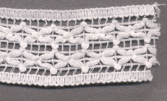 <font color="red">IN STOCK</font><br>1+3/4" Cotton Crochet Cara Galloon Lace-White