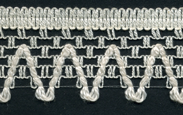 <font color="red">IN STOCK</font><br>1" Poly Knit Lace Edge Lace-Natural