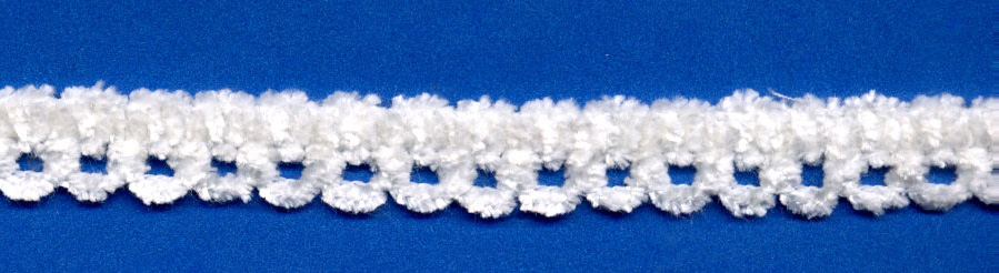 <font color="red">IN STOCK</font><br>1/2" Rayon Chenille Loops-Soft White