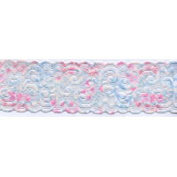 <font color="red">IN STOCK</font><br>2" Nylon Stretch Lace-Pastel Print