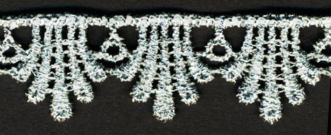 <font color="red">IN STOCK</font><br>1/2" Rayon Venise Lace-Silver