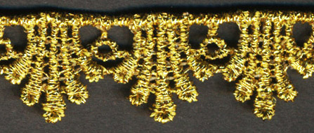 <font color="red">IN STOCK</font><br>1/2" Rayon Venise Lace-Gold