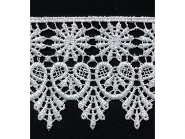 <font color="red">IN STOCK</font><br>2+3/4" Metallic Venise Lace-Silver