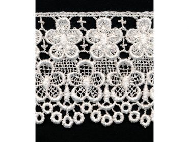 <font color="red">IN STOCK</font><br>2+3/4" Rayon Floral Venise Lace-Ivory