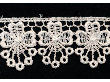 <font color="red">IN STOCK</font><br>1+1/8" Rayon Venise Lace-Ivory