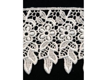 <font color="red">IN STOCK</font><br>3+1/4" Rayon Venise Floral Lace-Ivory