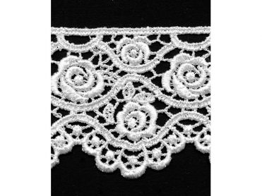 <font color="red">IN STOCK</font><br>3" Rayon Venise Lace-White