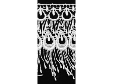 <font color="red">IN STOCK</font><br>6" Rayon Venise Lace-White