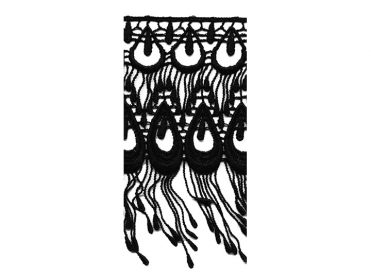 <font color="red">IN STOCK</font><br>6" Rayon Venise Lace-Black