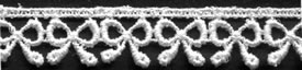 <font color="red">IN STOCK</font><br>1/2" Poly Venise Lace-White-Bow Tie