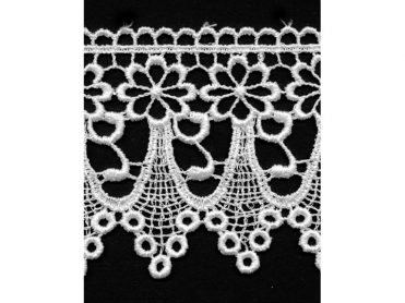 <font color="red">IN STOCK</font><br>3+1/4" Rayon Venise Lace-White