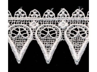 <font color="red">IN STOCK</font><br>2+1/4" Rayon Venise Lace-White