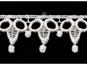<font color="red">IN STOCK</font><br>1+3/8" Rayon Venise Lace-Ivory